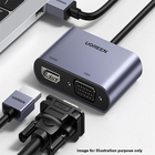 Hub Adaptador Ugreen Conversor Usb 3.0 P/hdmi E Vga Cinza