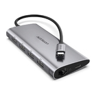 Hub Adaptador Ugreen Usb Tipo C 8 Em 1 5gbps Cinza