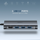 Hub Adaptador Ugreen Usb Tipo C 8 Em 1 5gbps Cinza