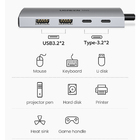 Hub Adaptador Usb C Ugreen 4 Em 1 Usb A Usb C Cinza Espacial