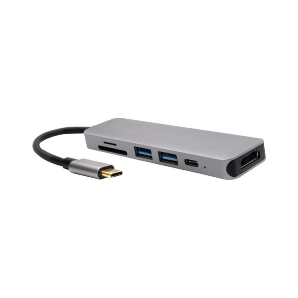 Hub Adaptator Usb- C Com Leitor Cartão Hdmi 4k E Usb 3.0