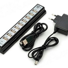 Hub Com 10 Portas Usb 2.0 + Fonte Alimentação Serve P/ Pc Not