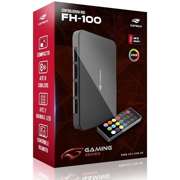 Hub Controlador De Fan Argb Fh-100bk C3 Tech