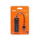 Hub Usb 2.0 Com 4 Portas Oex Hb102 Preto