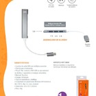 Hub Usb-c Com 4 Portas 1 Usb 3.0 + 3 Usb 2.0 Chumbo Oex Hb104