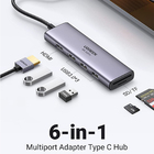 Hub Usb C Ugreen Adaptador Multiportas 6 Em 1 Hdmi 4k/60hz