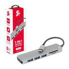 Hub Usb Tipo C 5x1 P/ 3 Usb 3.0 + Leitor Sd/tf Original 5+