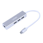 Hub Usb Tipo C / Type C Para 3 Usb 3.0 + Rj45 1000 Mbps Gigab