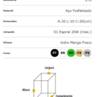 Ideal Arandela Em Aço Fosfatizado Branco 270 Com Vidro