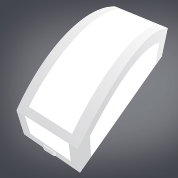 Ideal Arandela Policarbonato Branca 4237 De 1 Lâmpada E-27