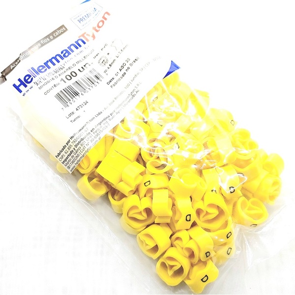 Identificador Para Cabos Letra D Mhg8/16 Hellermann
