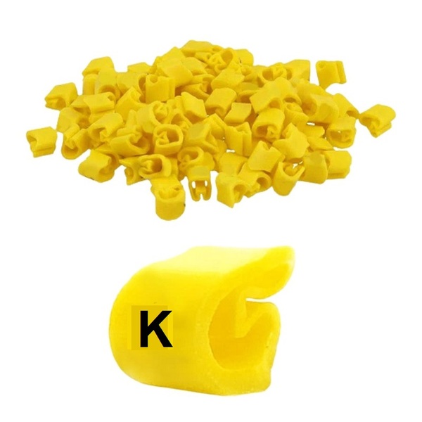 Identificador Para Cabos Letra K Amarelo Mhg2/5 Hellermann