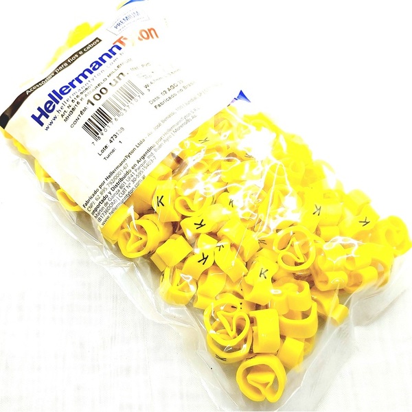 Identificador Para Cabos Letra K Mhg8/16 Hellermann