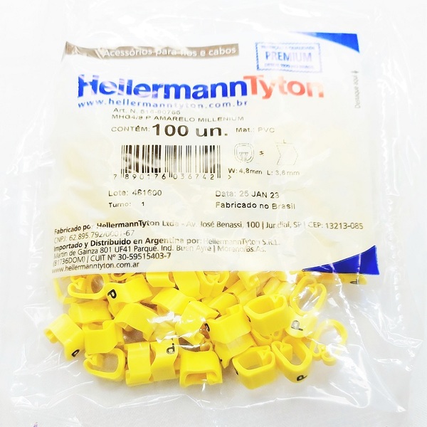 Identificador Para Cabos Letra P Mhg4/9 Hellermann