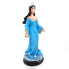 Iemanjá Orixá Estátua Imagem Rainha Mar Resina Azul 15 Cm