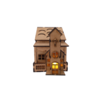 Igreja Em Mdf Com Luz Led, Luminaria 12x10cm