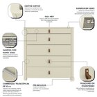 Ilha 5 Gavetas Com Pés Innova Funcionalidade E Elegância 100%