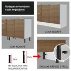 Ilha De Cozinha Com Bancada E Balcão 120 Cm Branco/rustic Ste