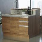 Ilha De Cozinha Com Bancada E Balcão 120 Cm Rustic Glamy Made