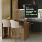 Ilha De Cozinha Com Bancada E Balcão 120 Cm Rustic/preto Agat