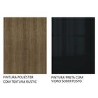 Ilha De Cozinha Com Bancada E Balcão 120 Cm Rustic/preto Lux