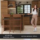 Ilha De Cozinha Com Bancada E Balcão 120 Cm Rustic Stella Mad