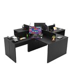 Ilha De Escrivaninhas Em L 140x60 Cm Estação De Trabalho Escr