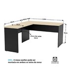 Ilha De Escrivaninhas Em L 140x60 Cm Estação De Trabalho Escr