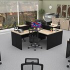 Ilha De Escrivaninhas Em L 140x60 Cm Estação De Trabalho Escr