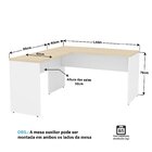 Ilha De Escrivaninhas Em L 140x60 Cm Estação De Trabalho Escr