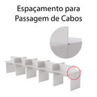 Ilha De Trabalho 10 Lugares 450x120cm Branco