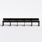 Ilha De Trabalho 10 Lugares 450x120cm Freijo Com Preto