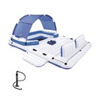 Ilha Flutuante Tropical 6 Pessoas + Cooler +bomba De Ar Pro