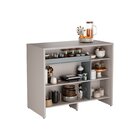 Ilha Gourmet 120cm 2 Portas Tampo Pintura Uv Itatiaia Fendi/g