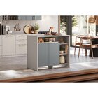 Ilha Gourmet 120cm 2 Portas Tampo Pintura Uv Itatiaia Fendi/g