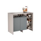 Ilha Gourmet 120cm 2 Portas Tampo Pintura Uv Itatiaia Fendi/g