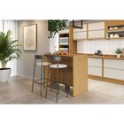 Ilha Gourmet 120cm 2 Portas Tampo Pintura Uv Itatiaia Freijó/