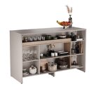 Ilha Gourmet 160cm 3 Portas Tampo Pintura Uv Itatiaia Fendi/c