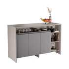 Ilha Gourmet 160cm 3 Portas Tampo Pintura Uv Itatiaia Fendi/g