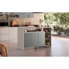 Ilha Gourmet 160cm 3 Portas Tampo Pintura Uv Itatiaia Fendi/g