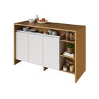 Ilha Gourmet 160cm 3 Portas Tampo Pintura Uv Itatiaia Freijó/