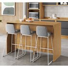 Ilha Gourmet 160cm 3 Portas Tampo Pintura Uv Itatiaia Freijó/