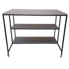 Ilha Para Cozinha Com 4 Rodízios E 2 Prateleiras - Preto Elet