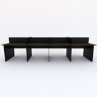 Ilha Para Escritório 8 Lugares 360x120cm Acácia Volcano Com P