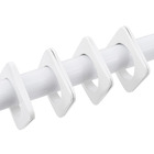 Ilhós Quadrado Branco 28mm 10 peças