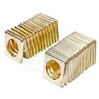 Ilhós Quadrado Plástico com 20 Dourada D28mm Couselo