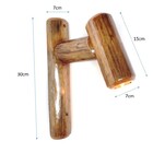 Iluminação Pendente Spot Em Madeira 2 Lâmpadas Teto Baixo