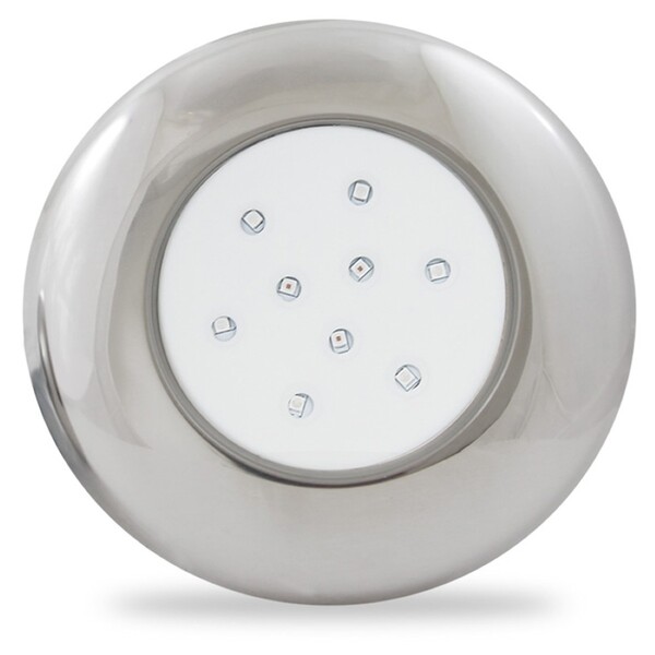 Iluminação Refletor Led Piscina Monocromático 9w Inox 125mm -