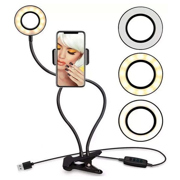 Iluminador Anel Luz Articulado Ring Light Led Youtube Maquiag