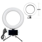 Iluminador Led Ring Light 16x6 C/ Tripé E Suporte Para Celular